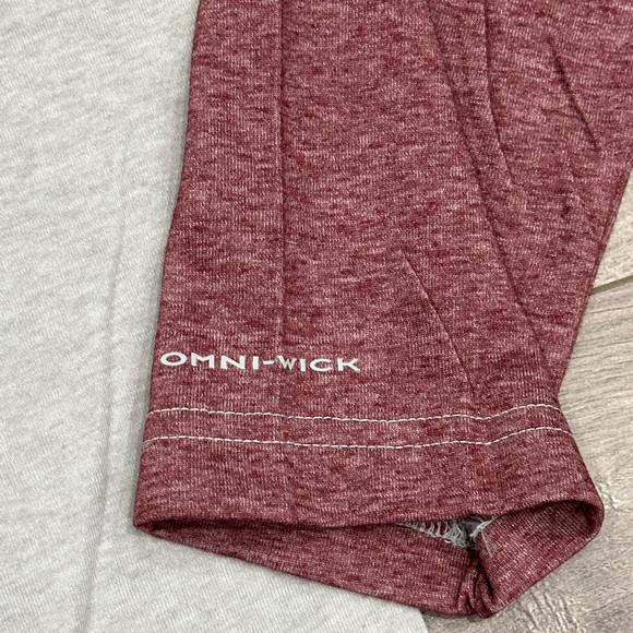 Men’s Columbia XL Crewneck Shirt T-Shirt Red Gray Long Sleeve Omni-Wick NWT - Picture 7 of 8